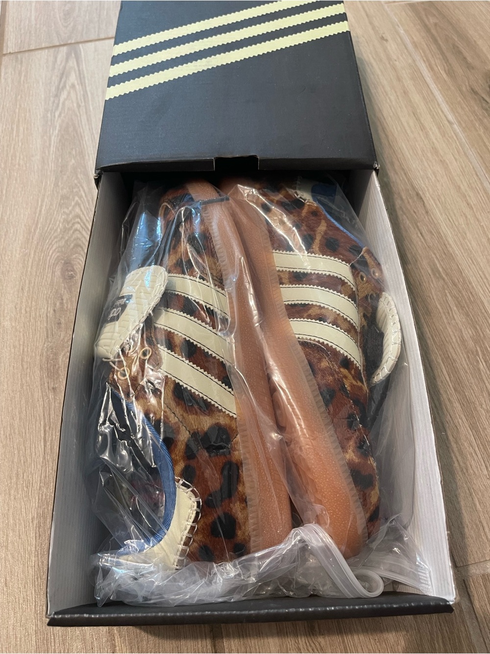 New In Box Adidas X Wales Bonner Pony Hair Leopard Samba Sneakers Sz 7.5 Rare - Picture 7 of 16